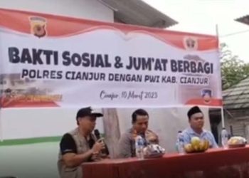PWI dan Polres Cianjur Bakti Amal ke Penyintas Gempa