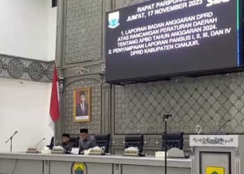 DPRD Kabupaten Cianjur Laksanakan Paripurna Raperda APBD 2024