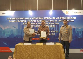 Perkuat Sinergi, Pertamina Pasok BBM dan Pelumas Polda Banten