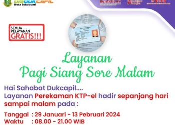 Dukung Kelancaran Pemilu 2024, Disdukcapil Kota Sukabumi Buka Layanan Hingga Malam Hari