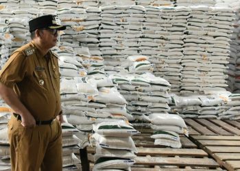 Pj Wali Kota Sukabumi Pantau Ketersediaan Beras di Gudang Bulog Pasirhalang