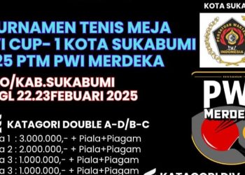 Peringati HPN 2025, PWI Kota Sukabumi Gelar Turnamen Tenis Meja, Sediakan Hadiah Belasan Jutaan Rupiah