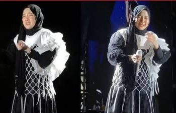 Tangis Nissa Sabyan Pecah di Panggung Takalar Fest, Diduga Diteriaki ‘Pelakor’ oleh Penonton