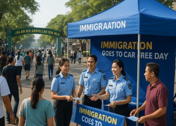 Imigrasi Cianjur Sosialisasikan Layanan di CFD KH Abdullah Bin Nuh