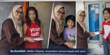 Fam Nakama Online Salurkan Santunan untuk Anak Yatim di Desa Cikujang
