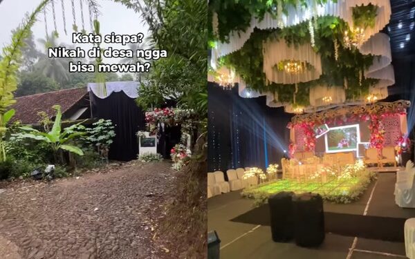 Viral! Resepsi Pernikahan di Halaman Rumah Ini Tampil Mewah Bagai Hotel Bintang Lima