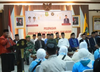 Pelepasan Jemaah Calon Haji Kota Sukabumi Kloter 13 JKS Tahun 1447 H/2026 M