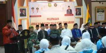 Pelepasan Jemaah Calon Haji Kota Sukabumi Kloter 13 JKS Tahun 1447 H/2026 M