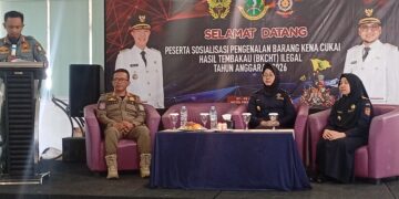 Sosialisasi DBHCHT Ditutup, Satpol PP  Kota Sukabumi Edukasi Masharakat Bahaya Rokok Ilegal