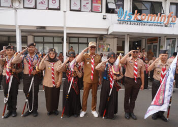 Apel Pagi Dirangkaikan Pelepasan Kontingen Kota Sukabumi untuk Jambore Nasional XII 2026