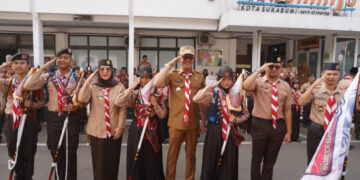 Apel Pagi Dirangkaikan Pelepasan Kontingen Kota Sukabumi untuk Jambore Nasional XII 2026