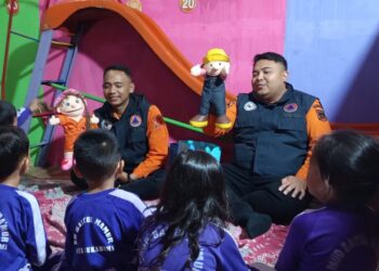 Yayasan CFA dan BPBD Kabupaten Sukabumi Edukasi Mitigasi Bencana Sejak Dini Lewat Dongeng Boneka Tangan