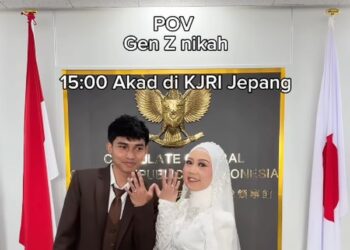 Viral Gen Z Nikah Gratis di KJRI Jepang, Kelar Akad Langsung Asyik Kulineran Bareng!