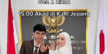 Viral Gen Z Nikah Gratis di KJRI Jepang, Kelar Akad Langsung Asyik Kulineran Bareng!