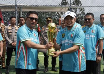 TURNAMEN MINI SOCCER BUPATI CUP 2026 SESSION III WABUP TUNJUKAN KEMAMPUAN TETAP JAGA SPORTIVITAS